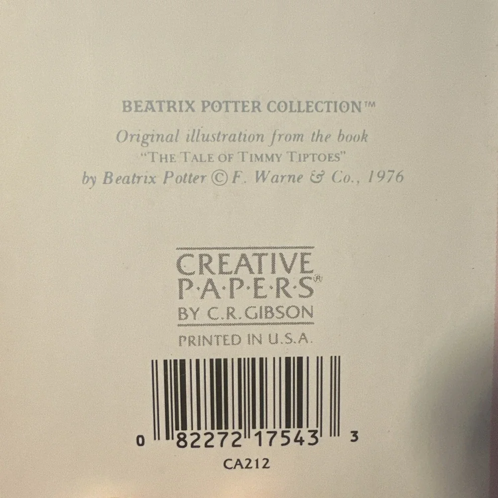 Set Of 8 Vtg Beatrix Potter Small Cards 